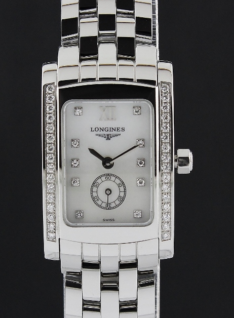 (image for) A LONGINES MINI DOLCEVITA PEARL & DIAMOND WATCH